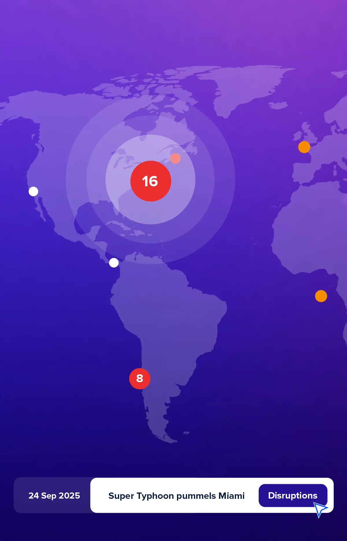 From strikes to storms, you see it first – with your own risk monitoring employee!